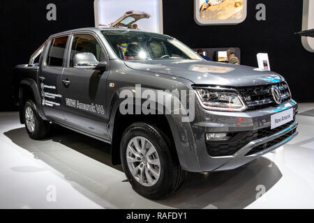 Brüssel - 19 Jan, 2017: Volkswagen Amarok V6 Pick-up-Truck auf dem Brüsseler Autosalon Motor Show präsentiert. Stockfoto