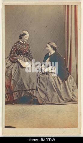 Hon. Frau Wellesley und Hon. V. Grosvenor, Hügel & Saunders (Briten, Aktiv, etwa 1860 - 1920), ca. 1865, Eiklar neuerfundene Stockfoto