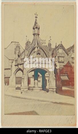 Geflügel Kreuz, Salisbury, J.W. Miell (Briten, aktive Salisbury, England 1860), 1864-1865, Eiweiß Silber drucken Neuerfundene Stockfoto