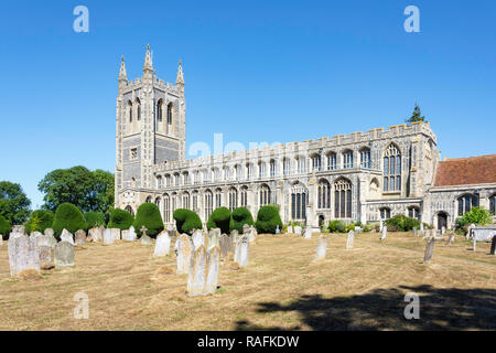 Holy Trinity Kirche, Pfarrhaus Gärten, Long Melford, Suffolk, England, Vereinigtes Königreich Stockfoto