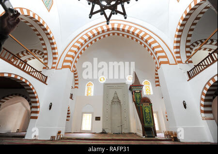 Juma-Jami Moschee (Freitagsmoschee) Erbaut 1552 bis 1564, die von der osmanischen Architekten Mimar Sinan für Khan Giray devlet ich in Jewpatorija, Ukraine. Sept. Stockfoto