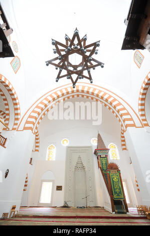 Juma-Jami Moschee (Freitagsmoschee) Erbaut 1552 bis 1564, die von der osmanischen Architekten Mimar Sinan für Khan Giray devlet ich in Jewpatorija, Ukraine. Sept. Stockfoto