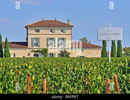 Chateau Lafleur Petrus, Pomerol, Frankreich Stockfoto