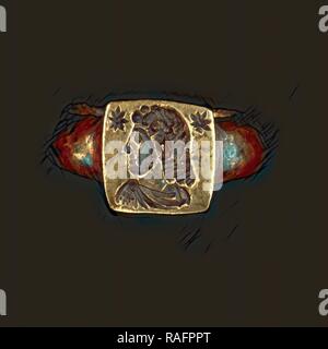 Ring, Römische Reich, 250-400, Gold, 1,9 × 3,4 × 2,6 cm (1 in.). Neuerfundene durch Gibon. Klassische Kunst mit einem modernen Touch neuerfundene Stockfoto