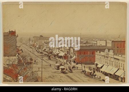 West Side Main St., Salt Lake City Utah, C.R. Savage (Amerikanische, geboren in England, 1832-1909), 1882, Eiweiß silber Neuerfundene Stockfoto
