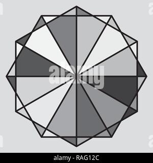 Polygon Tabelle Rahmen für Ihren Text und einem großen Daten Symbol-, Vektor- und Abbildung Stock Vektor