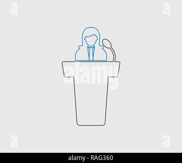 Lautsprecher Symbol auf grauem Hintergrund. Stock Vektor