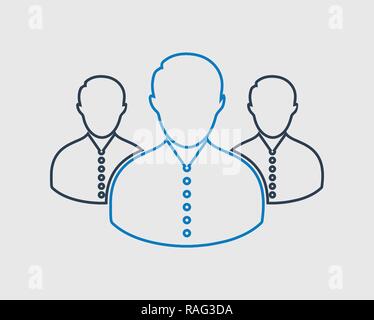 Teamwork Symbol Leitung auf homosexuellem Hintergrund. Stock Vektor