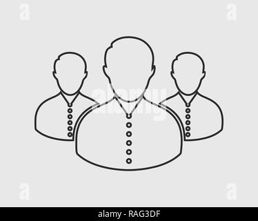 Teamwork Symbol Leitung auf homosexuellem Hintergrund. Stock Vektor