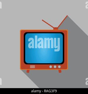 Bunte Fernsehen Symbol. Flat Style Editable vector. Stock Vektor