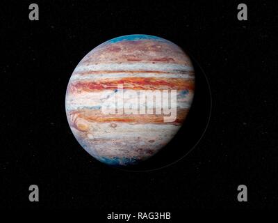 Abbildung des Jupiter. Stockfoto