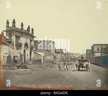 Die Straße, die von der General Sir Henry Havelock Eingetragen die Residency, Felice Beato (Englisch, geboren in Italien, 1832 - 1909 überarbeitet Stockfoto