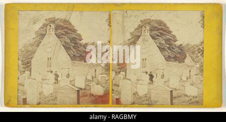 Kirche und Friedhof, Alloway, Schottland, England, ca. 1865, Eiweiß Silber drucken. Neuerfundene durch Gibon. Klassische Kunst neuerfundene Stockfoto