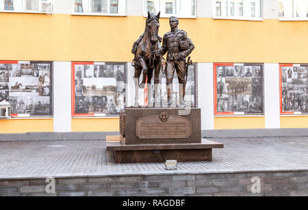 Samara, Russland - 15. September 2018: Denkmal für die Soldaten der 5. Husar alexandrinischen Regiment Stockfoto