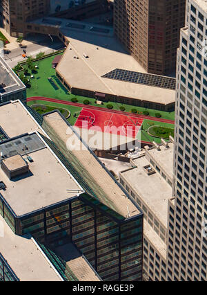 Chicago, Illinois, allgemein bekannt als die Windy-City, ist die dritte bevölkerungsreichste Stadt in den Vereinigten Staaten. Stockfoto