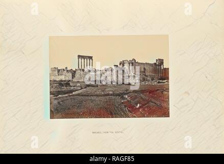 Baalbec, aus dem Süden, Francis Frith (Englisch, 1822-1898), Baalbek, Libanon, 1858, Eiweiß Silber drucken Neuerfundene Stockfoto