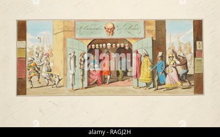 Il Carnevale di Roma, Mörner, Hjalmar, 1794-1837, Ca. 1820. Neuerfundene durch Gibon. Klassische Kunst mit einem modernen Touch neuerfundene Stockfoto