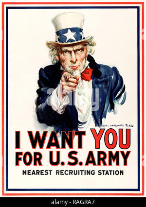 Ich möchte mich bei Ihnen für die U.S. Army recruiting Poster von James Montgomery Flagg Stockfoto