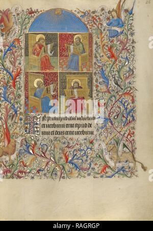 Die vier Evangelisten, Spitz Master (Französisch, aktive ca. 1415 - 1425), Paris, Frankreich, um 1420, Tempera Farben neuerfundene Stockfoto