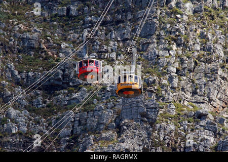 Verschiedene Aktivitäten am Tafelberg, Kapstadt, Südafrika. Stockfoto