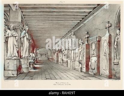 1831, Cloître des Augustins, Coté de l'Est", Musée de Toulouse, 1831, Cloître des Augustins, Coté de l'Est, Voyages neuerfundene Stockfoto
