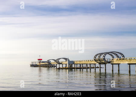 Brücke, Kellenhusen, Deutschland Stockfoto