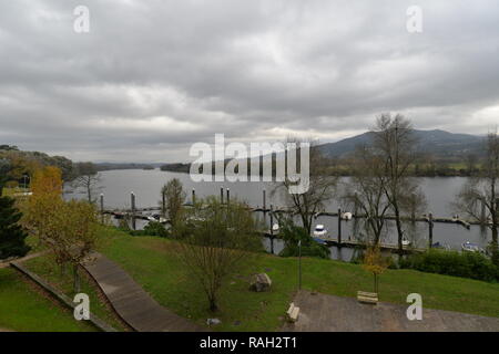 Pfad zum Fluss in Tui führenden Stockfoto