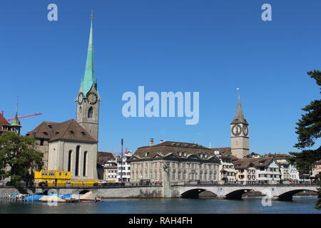 Zentrum der Stadt Zürich, den Zürichsee, Schweiz Stockfoto