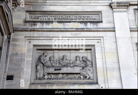 Plastische Relief am Derby Guildhall Stockfoto