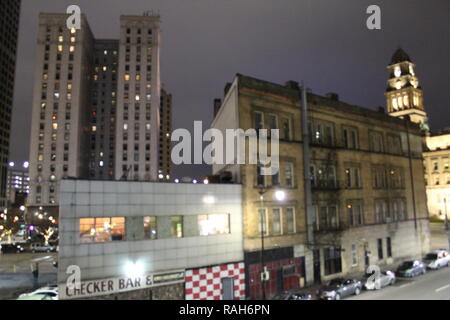 Lassen Sie uns einen 2018 Weihnachten in Detroit haben! Auf dem Campus Martius! Stockfoto