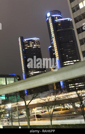 Lassen Sie uns einen 2018 Weihnachten in Detroit haben! Auf dem Campus Martius! Stockfoto