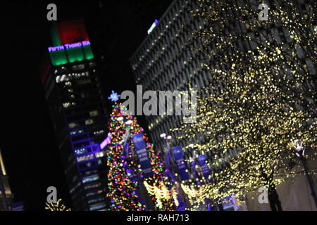 Lassen Sie uns einen Detroit 2018 Weihnachten im Campus Martius haben! Stockfoto