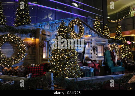 Lassen Sie uns einen Detroit 2018 Weihnachten im Campus Martius haben! Stockfoto