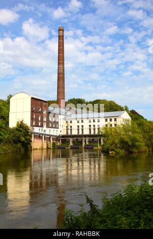 Horster Mühle, historisches Wasserkraftwerk, 1971 decommisioned, nach einem privaten Renovierung es wieder in Betrieb genommen und jetzt Stockfoto