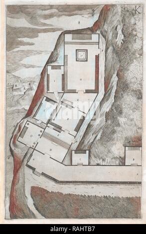 Blatt K: Plan, Beschreibung del Sacro Monte della Vernia, LIGOZZI, Jacopo, 1547-1626, Moroni, Lino, Gravieren, 1612 überarbeitet Stockfoto