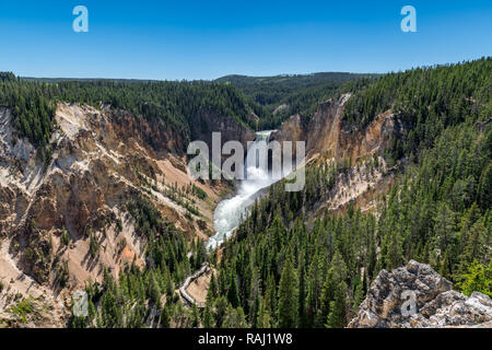 Grand Canyon im Yellowstone der Yellowstone National Park, Wyoming. Stockfoto
