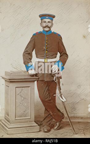 Porträt eines deutschen Soldaten, C. Breitbarth, C. 1890 - C. 1910. Neuerfundene durch Gibon. Klassische Kunst mit einem modernen Touch neuerfundene Stockfoto