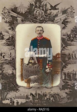 Porträt eines deutschen Soldaten, Emil Giese, C. 1890 - C. 1910. Neuerfundene durch Gibon. Klassische Kunst mit einem modernen Touch neuerfundene Stockfoto