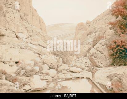 Ain Farah Schlucht. 1940, West Bank. Neuerfundene durch Gibon. Klassische Kunst mit einem modernen Touch neuerfundene Stockfoto