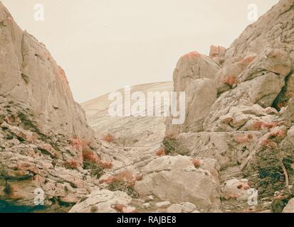 Ain Farah Schlucht. 1940, West Bank. Neuerfundene durch Gibon. Klassische Kunst mit einem modernen Touch neuerfundene Stockfoto