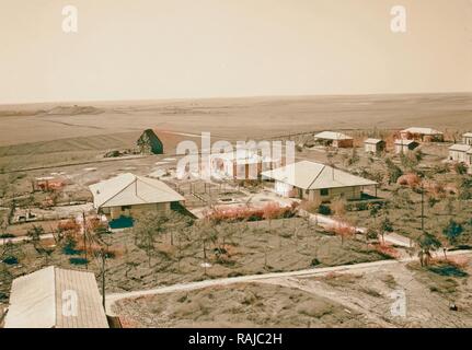 Jüdische Siedlung von Gat, in der Nähe von Ancient Gath, östlich von Gaza Road, 1941 gegründet. 1946, Israel, Gat. Neuerfundene Stockfoto