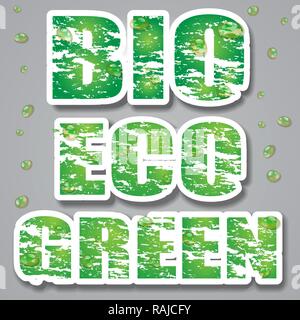 Sammlung Eco Design Elemente, isoliert auf weißem Hintergrund, Vector Illustration Stock Vektor