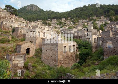 Griechischen ghost Stadt Levissi, Karmylassos, Kayakoey, Türkei Stockfoto