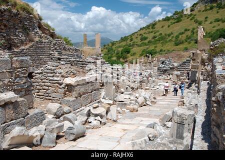 Antike Stadt Ephesus, Efes, Türkei, Westasien Stockfoto