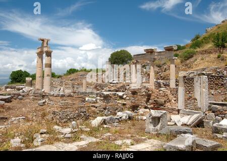 Antike Stadt Ephesus, Efes, Türkei, Westasien Stockfoto