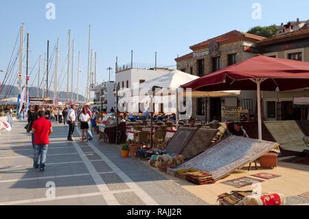 Hafen Promenade, Marmaris, Provinz Muğla, Türkei Stockfoto