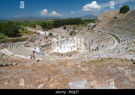 Römisches Theater, die antike Stadt Ephesos, Efes, Türkei, Westasien Stockfoto