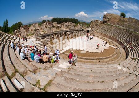 Römisches Theater, die antike Stadt Ephesos, Efes, Türkei, Westasien Stockfoto