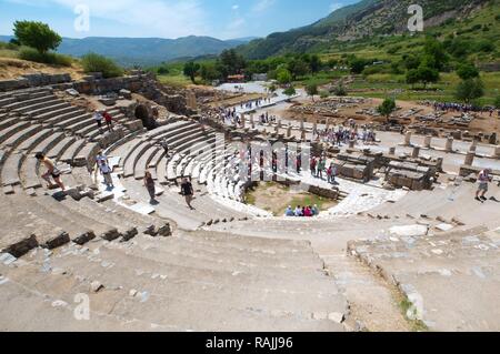 Römisches Theater, die antike Stadt Ephesos, Efes, Türkei, Westasien Stockfoto