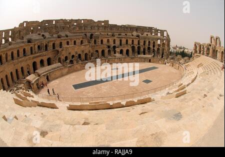 Amphitheater von El Jem, Tunesien, Afrika Stockfoto